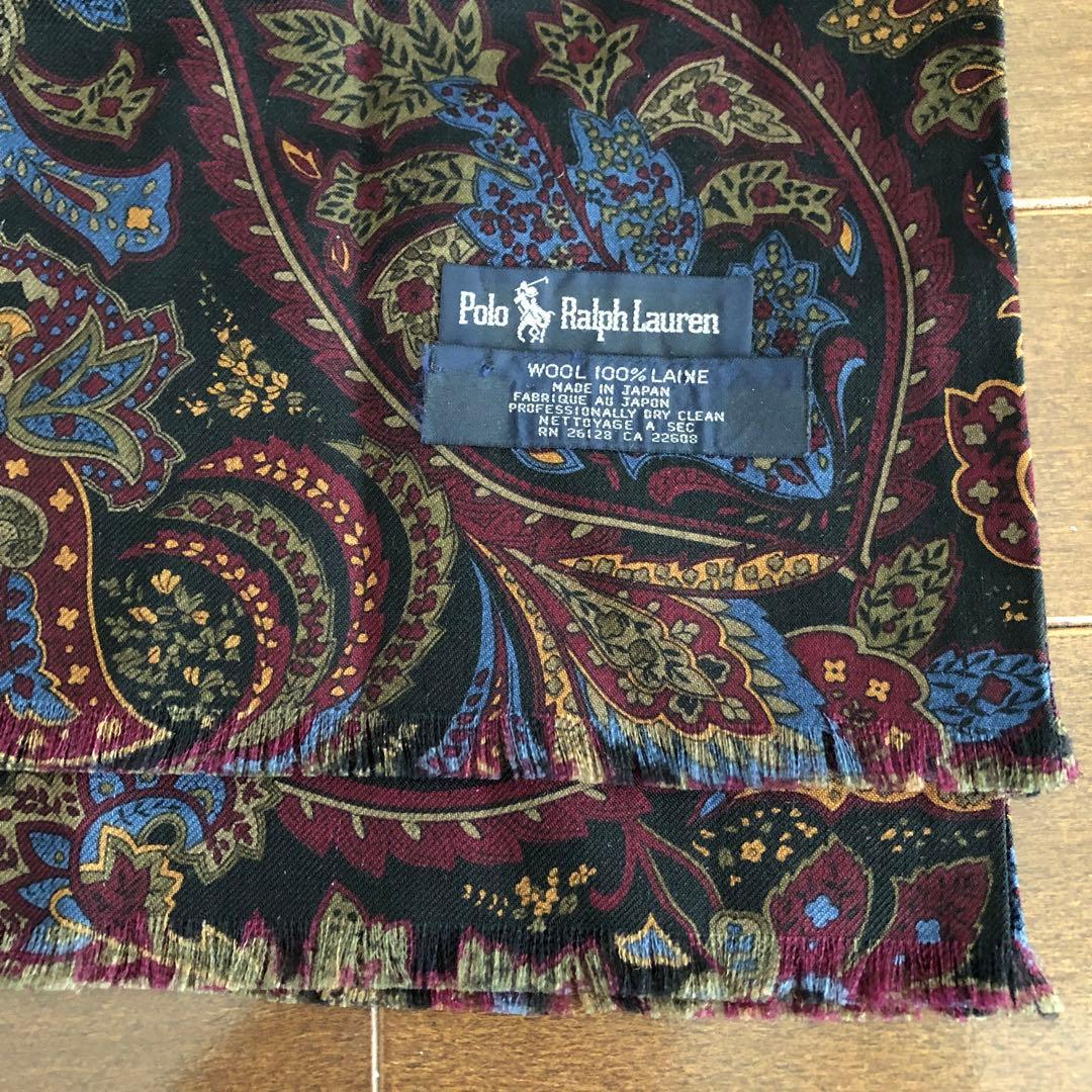 Polo Ralph Lauren ウール　ストール　ペイズリー　ラルフローレン