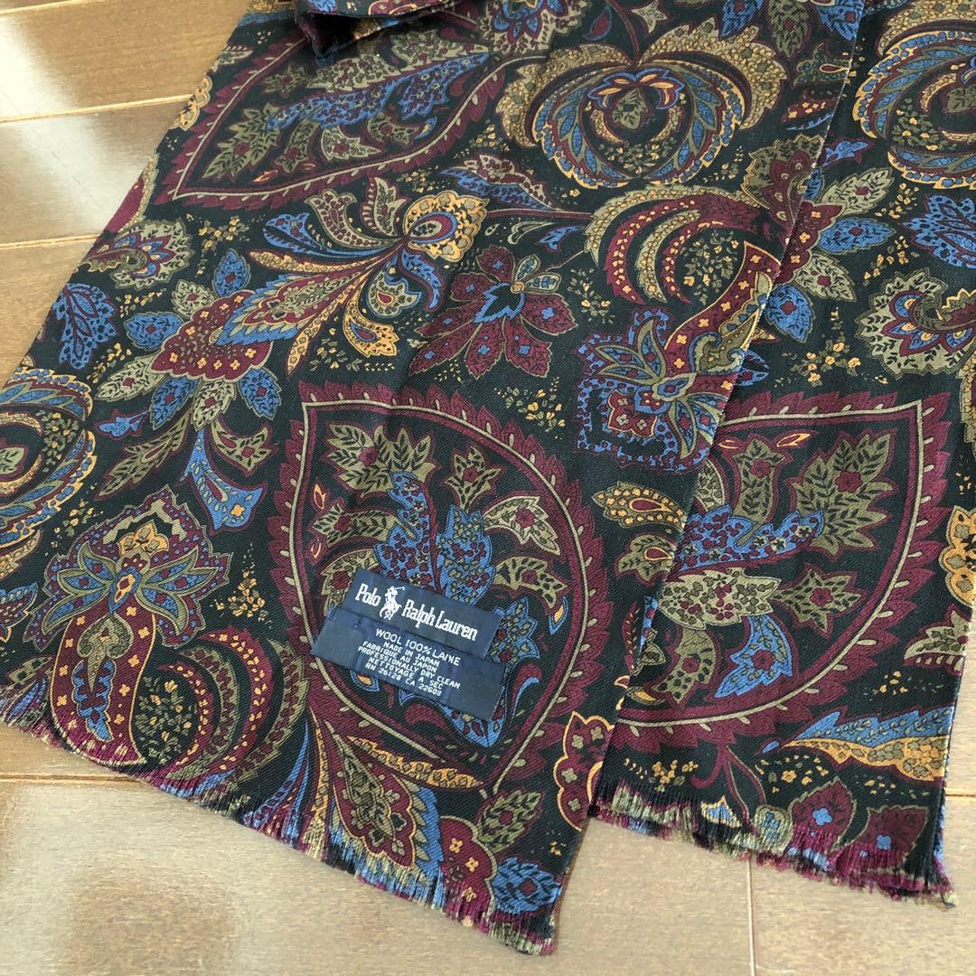 Polo Ralph Lauren ウール　ストール　ペイズリー　ラルフローレン