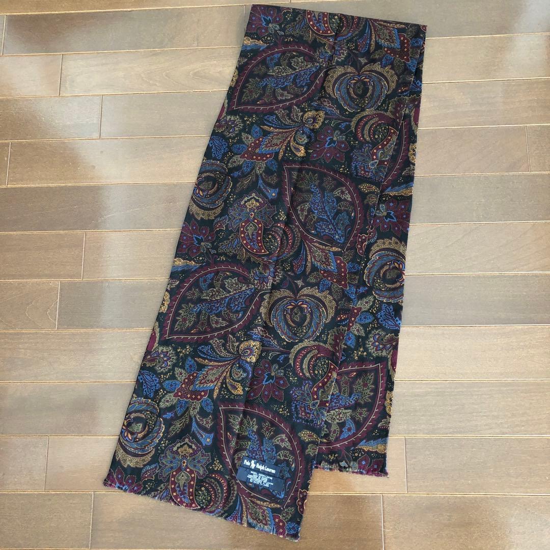 Polo Ralph Lauren ウール　ストール　ペイズリー　ラルフローレン