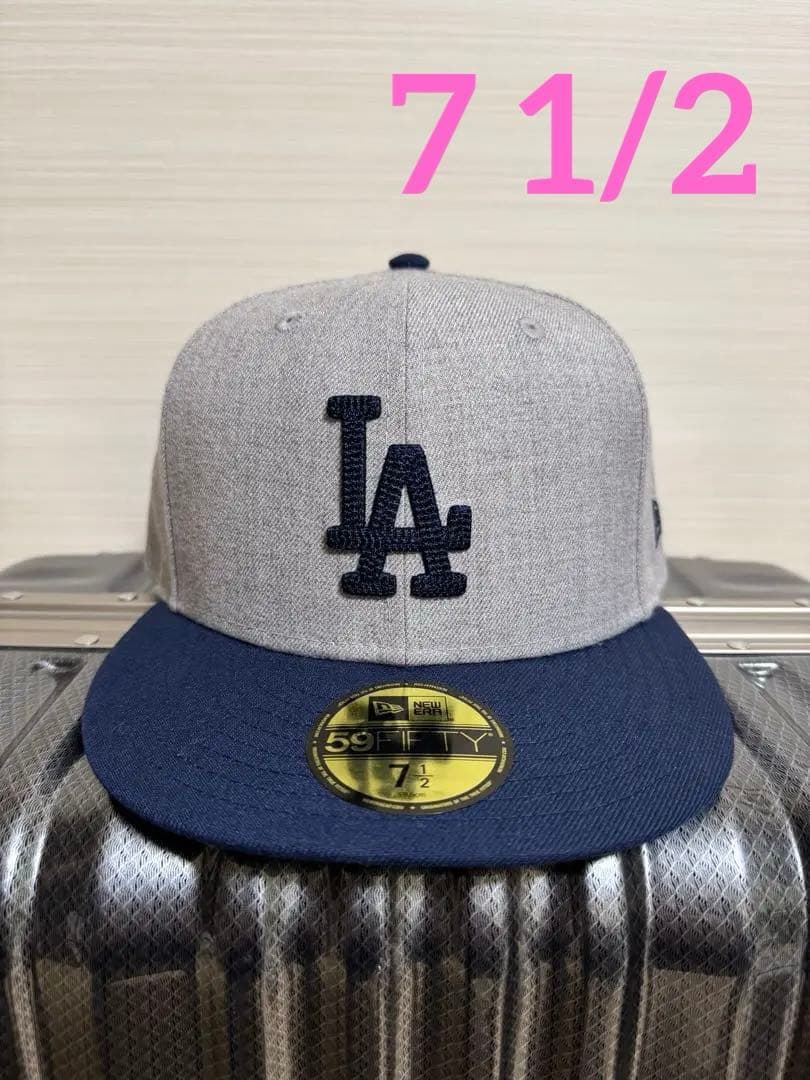 【未使用】ニューエラ☆59FIFTY☆ドジャース☆ヘザーグレー☆7 1/2