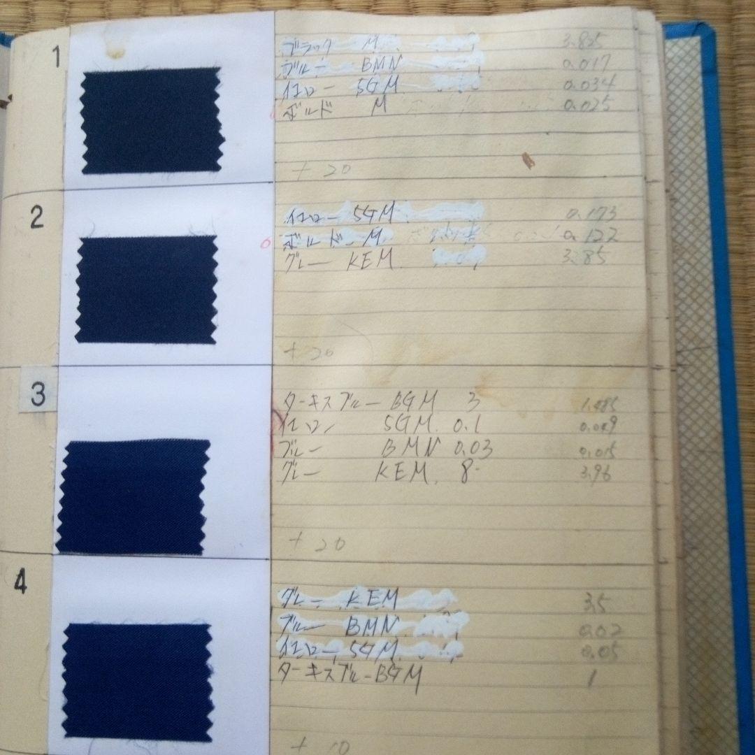 染料配合データ資料2冊　　会社極秘資料