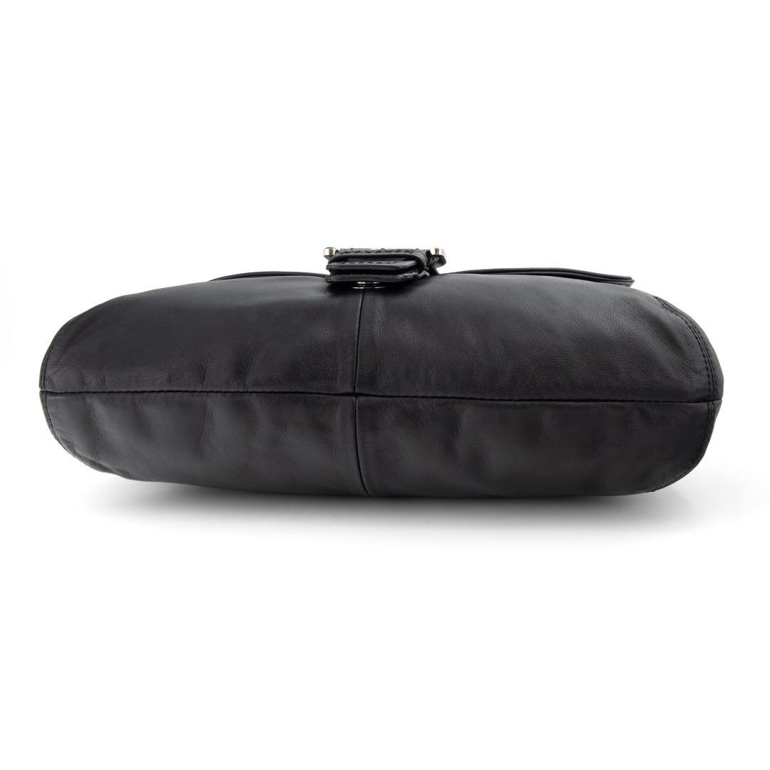 A096【COACH／コーチ】ソーホー　ワンショルダーバッグ　レザー　ブラック