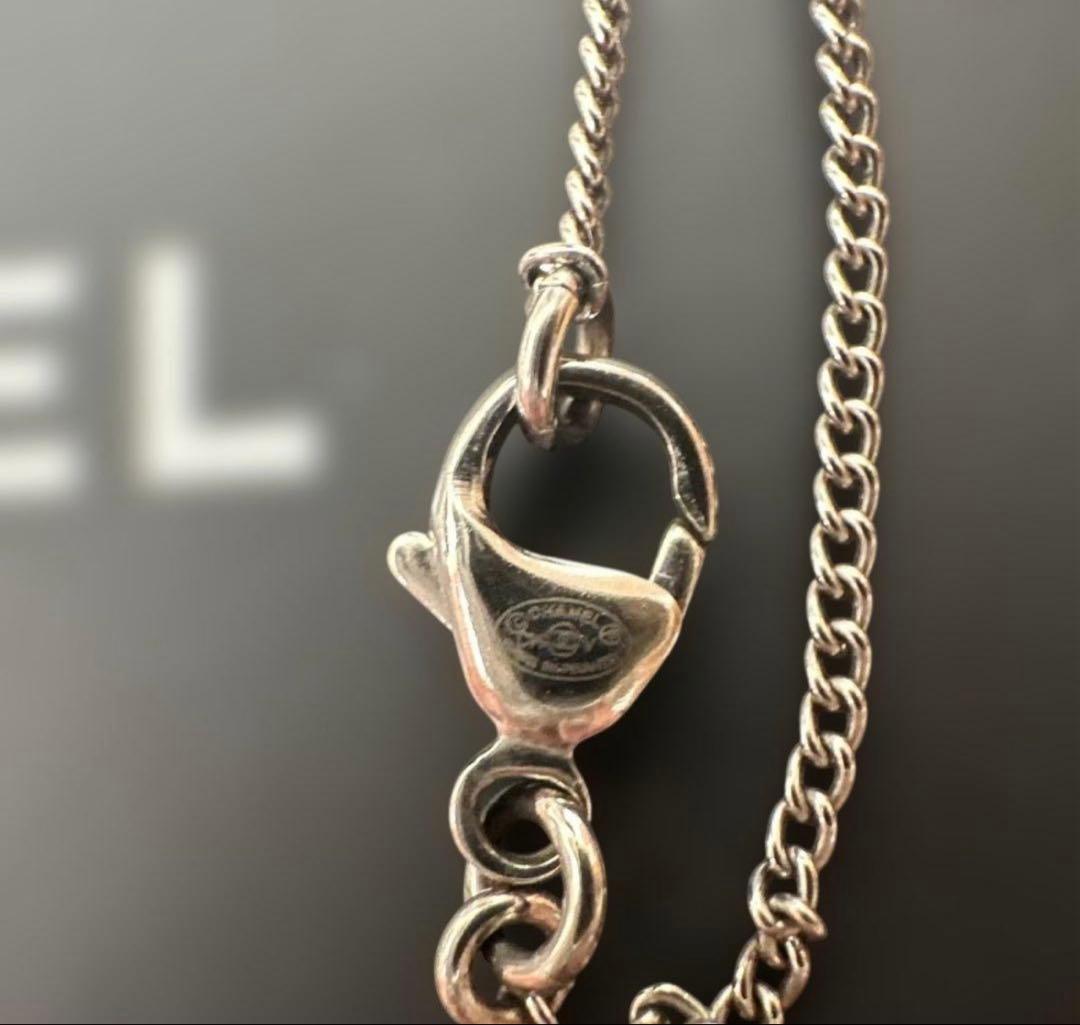 CHANEL シルバーネックレス パール付き