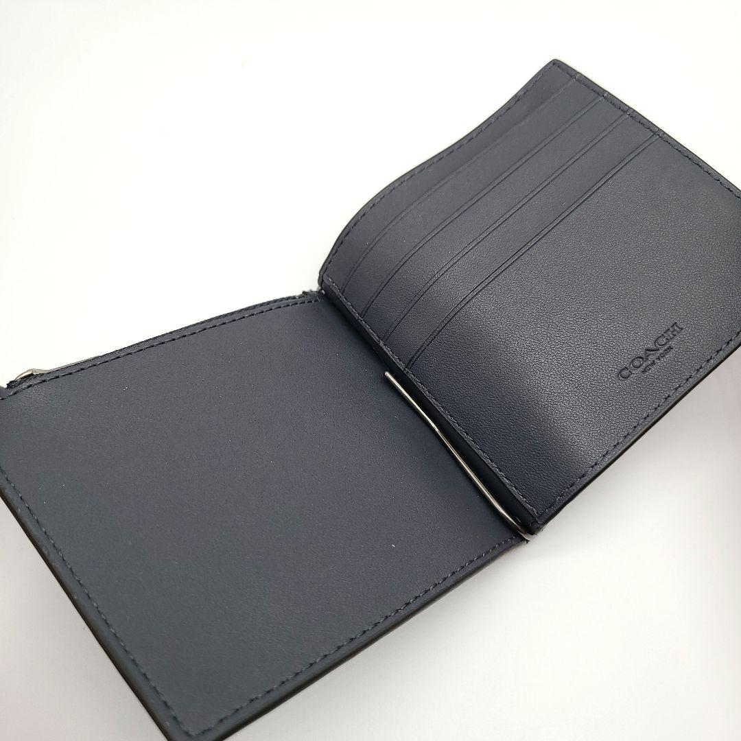 COACH マネークリップ 新品 チャコール デニム 新作 メンズ