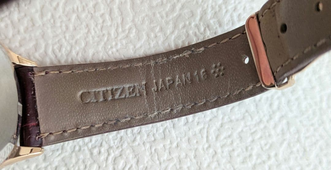 XC　エコドライブ　サクラピンク　クロノグラフ　レディース　革　ベルト