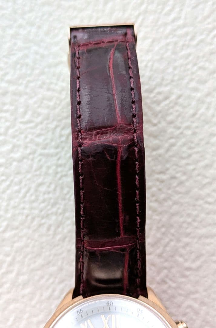 XC　エコドライブ　サクラピンク　クロノグラフ　レディース　革　ベルト