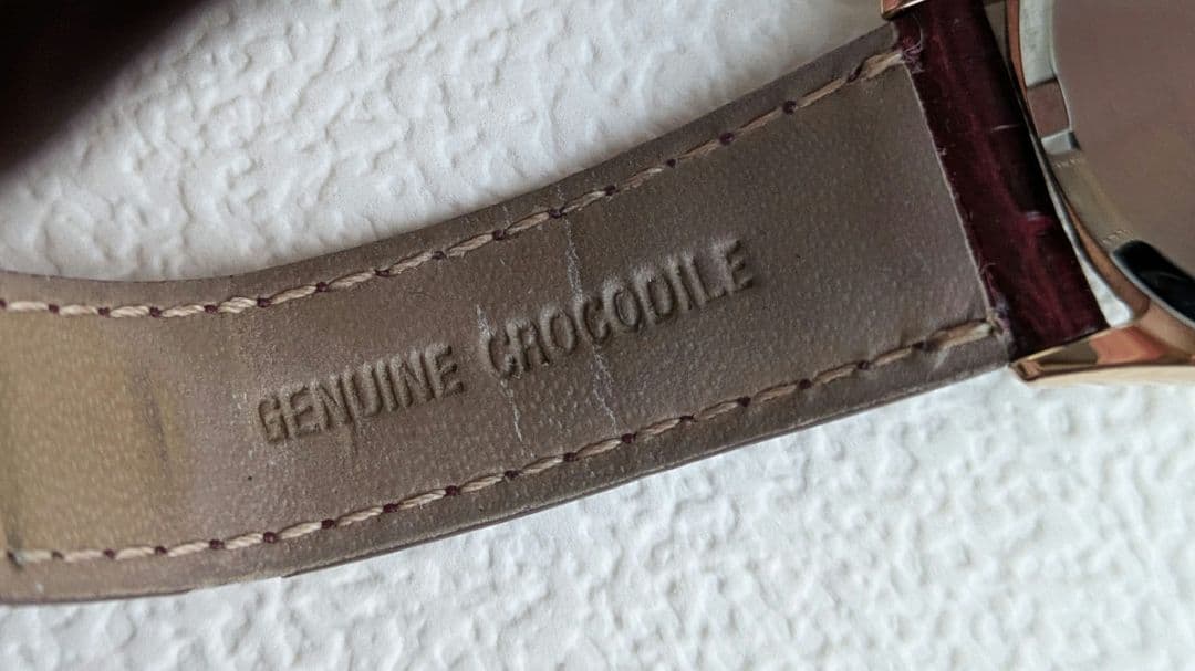 XC　エコドライブ　サクラピンク　クロノグラフ　レディース　革　ベルト