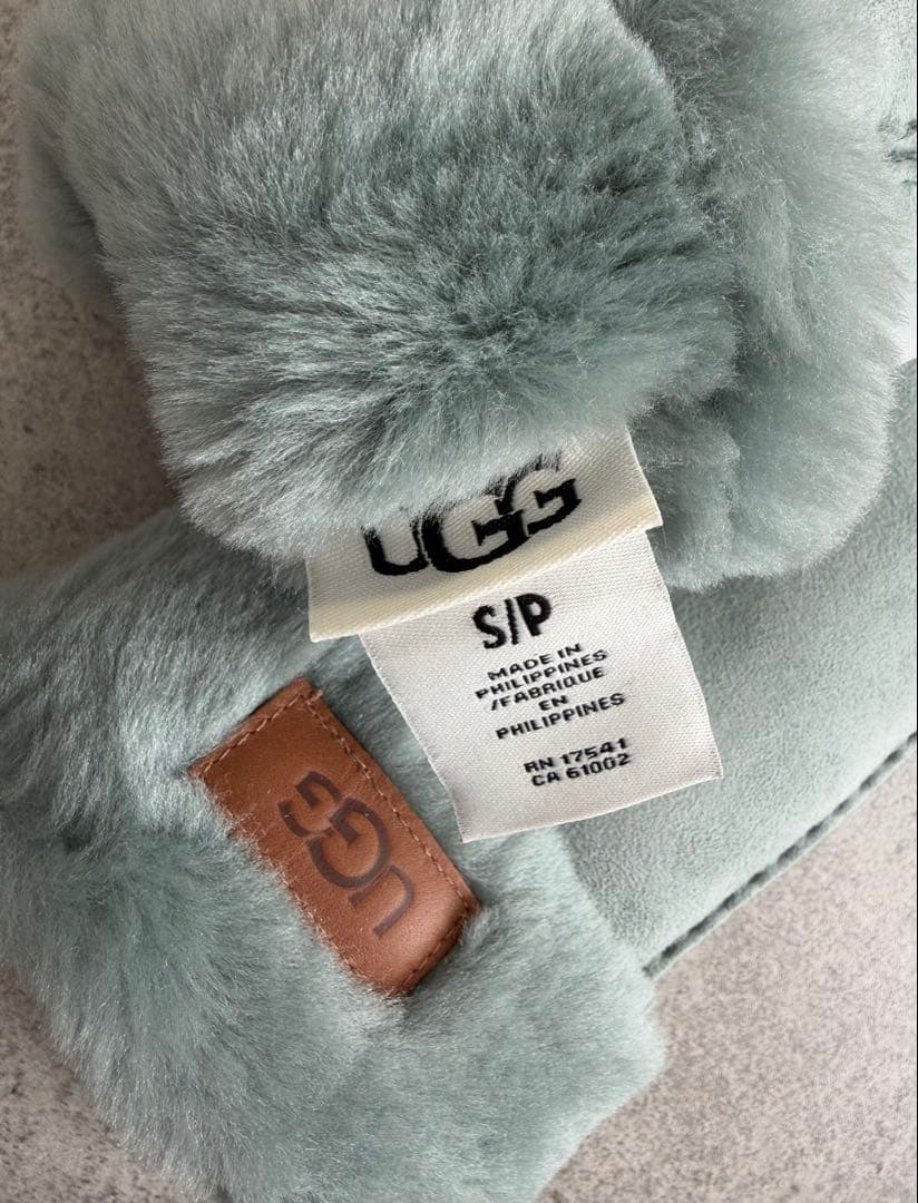 UGG 手袋 グローブ シープスキン グリーン ミント レディース Sサイズ