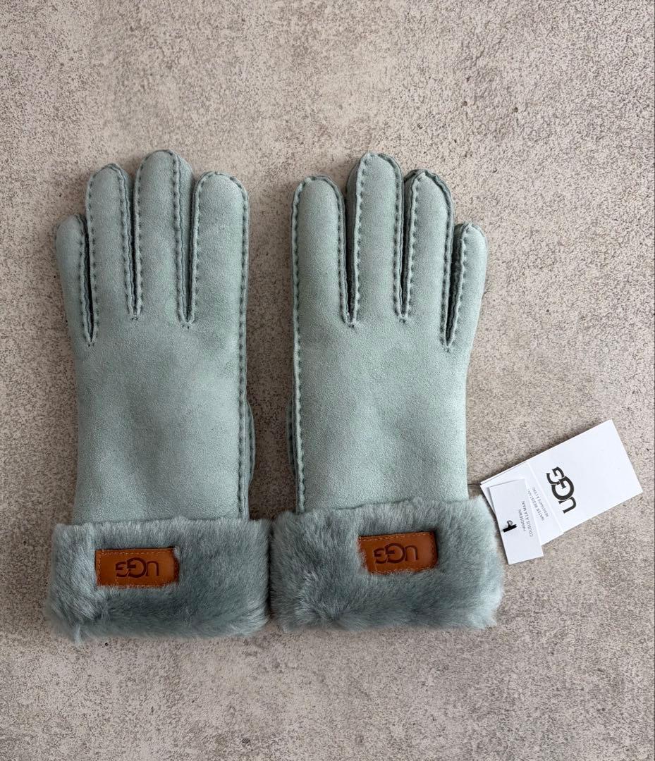 UGG 手袋 グローブ シープスキン グリーン ミント レディース Sサイズ