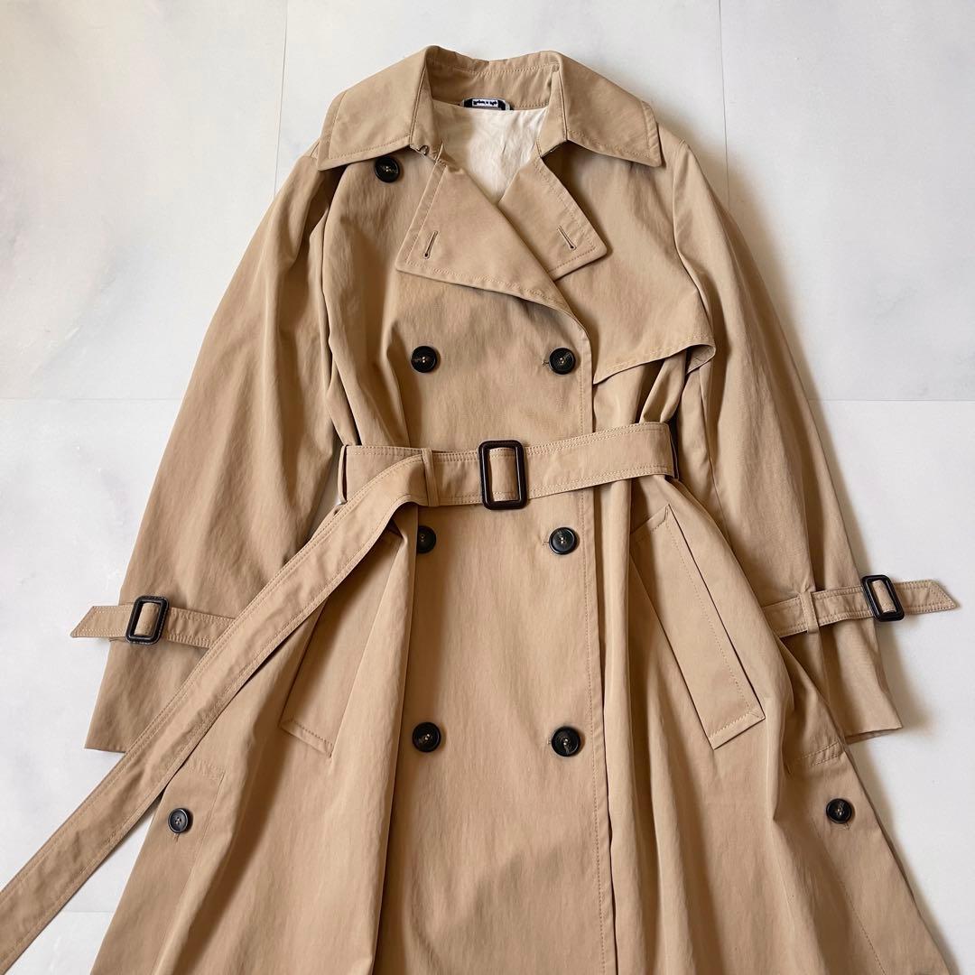 極美品 マックスマーラ トレンチコート 2022 マキシ丈 異素材ドッキング M