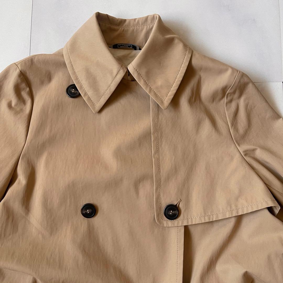 極美品 マックスマーラ トレンチコート 2022 マキシ丈 異素材ドッキング M