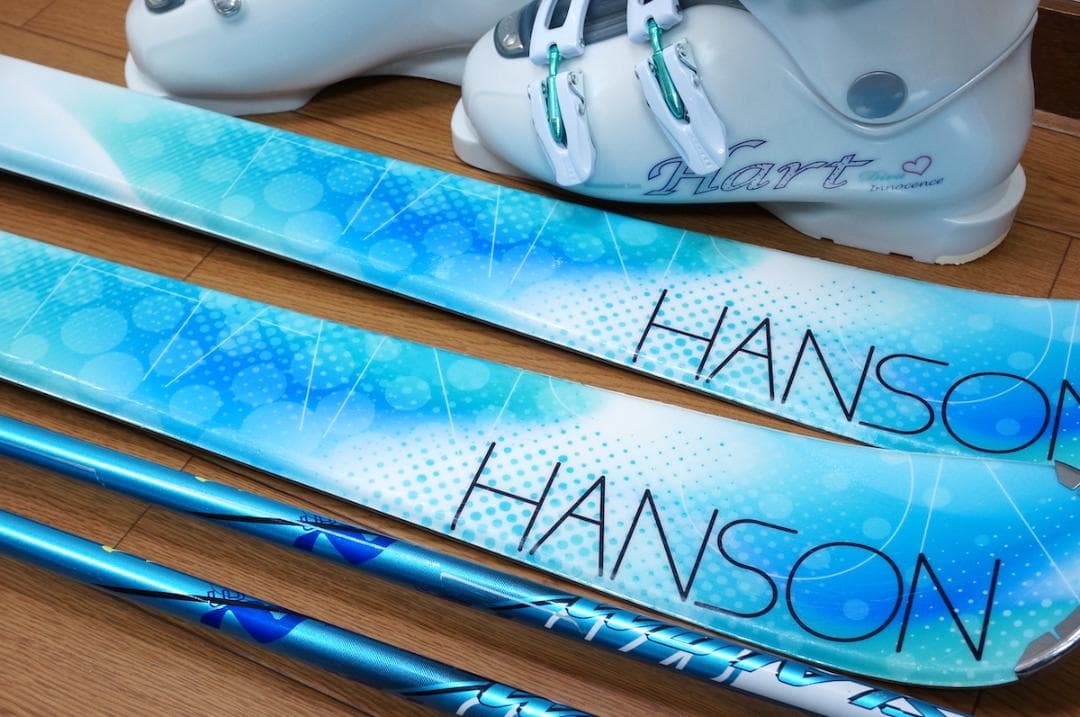 メンテ済 155cm 靴25.5cm HANSON レディース スキーセット