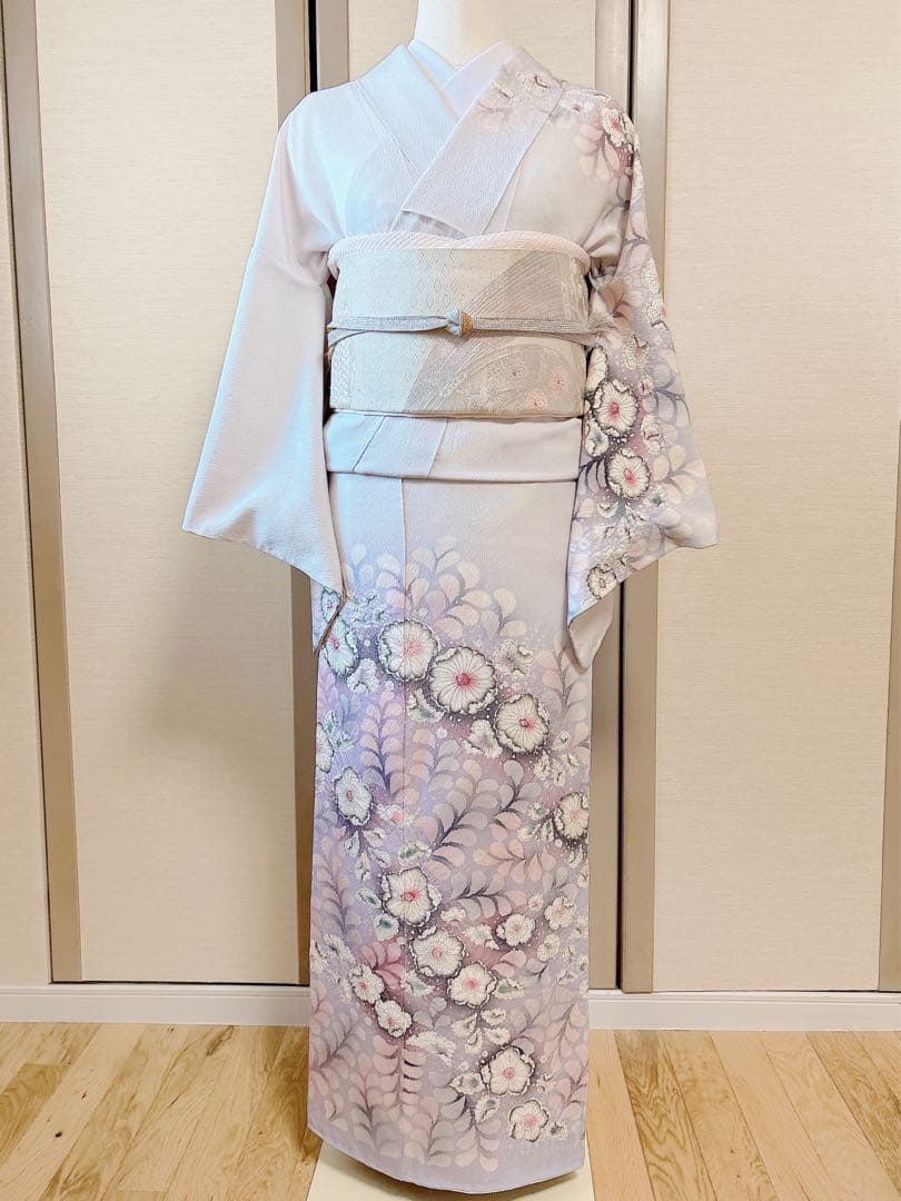 新品　正絹　訪問着　フルセット　裄68 卒業式　入学式　M L