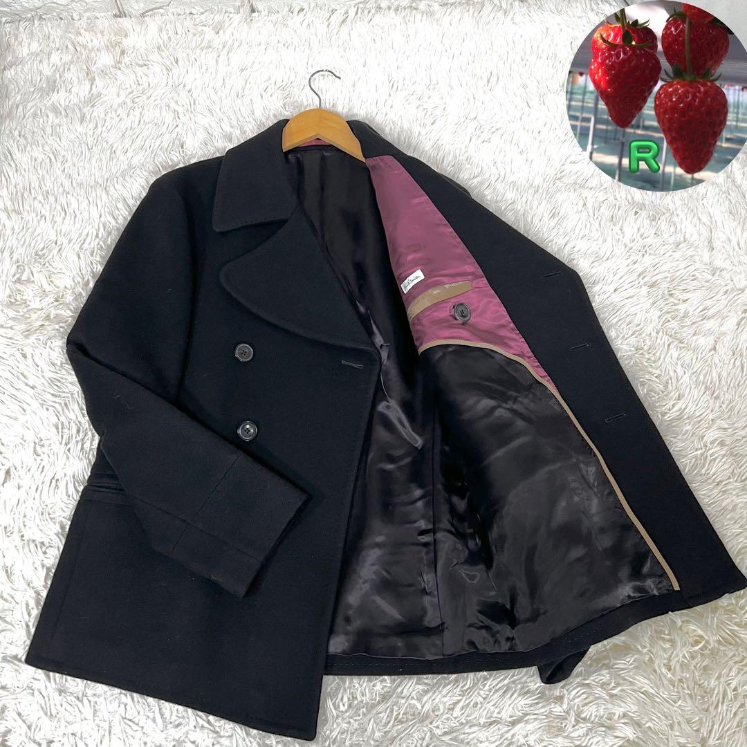 良品✨ポールスミス✨Paul Smith 羊毛100% Pコート 黒 Lサイズ