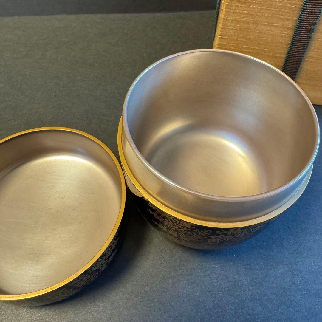 茶道具　羊歯棗　一瓢斎作　共箱付き