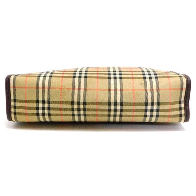 美品 BURBERRYS バーバリー クラッチバッグ シャドーホース 茶系