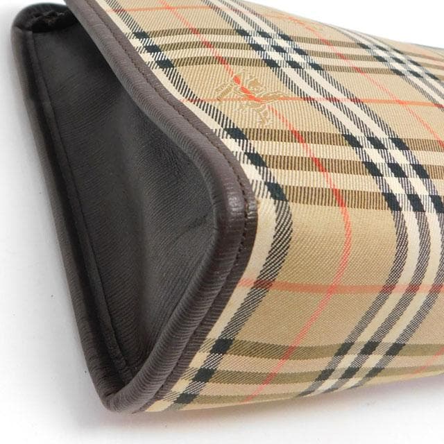 美品 BURBERRYS バーバリー クラッチバッグ シャドーホース 茶系