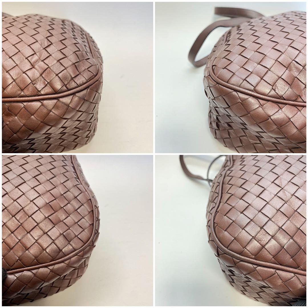 ボッテガヴェネタ ブラウン チェーンショルダーバッグ イントレチャート