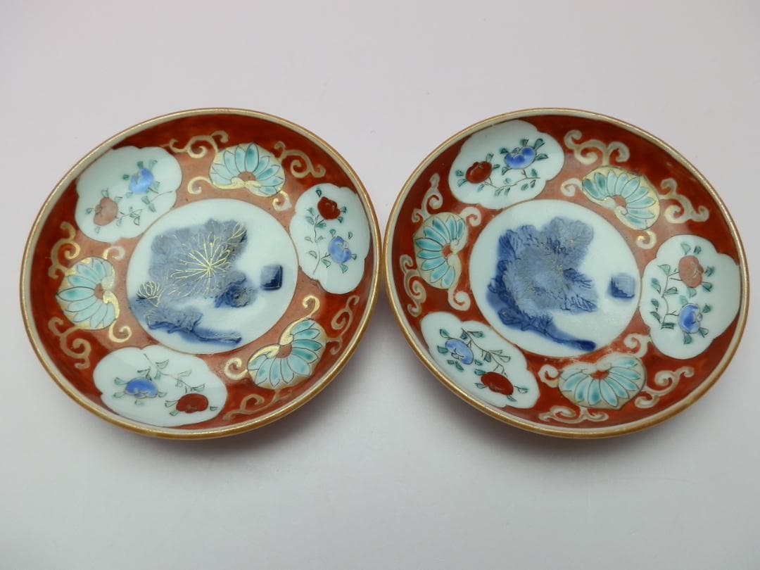 時代物 色絵 錦手 小花紋 小皿 10客 TN 82 70816