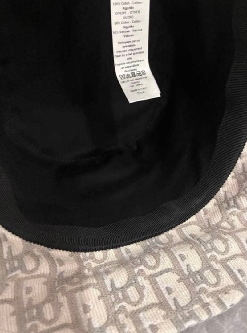 【CHRISTIAN DIOR 】サイズ57バケットハットグレー