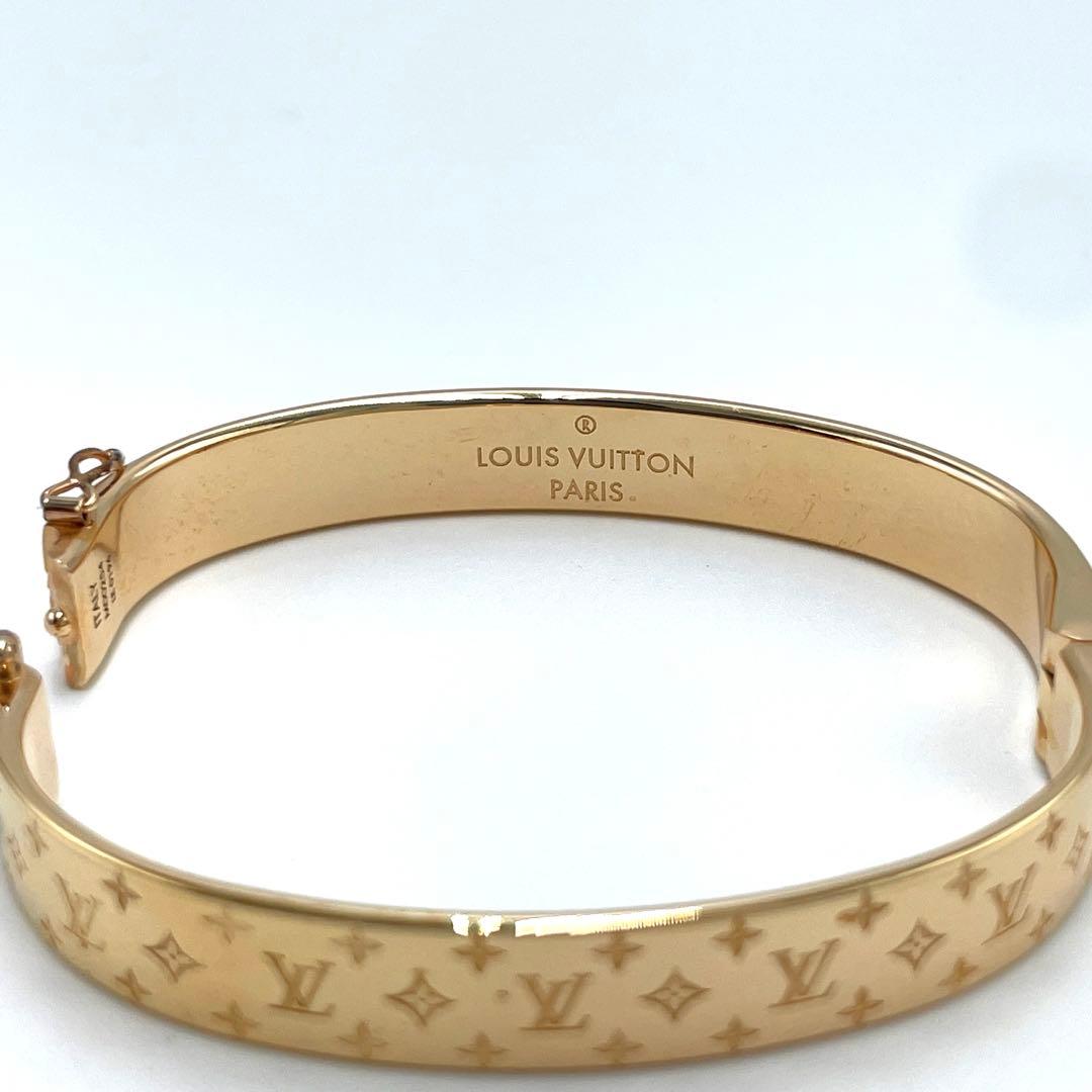 美品☆ルイヴィトン カフナノグラム バングル M00254 ピンクゴールド M
