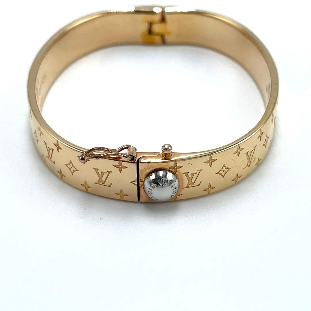 美品☆ルイヴィトン カフナノグラム バングル M00254 ピンクゴールド M