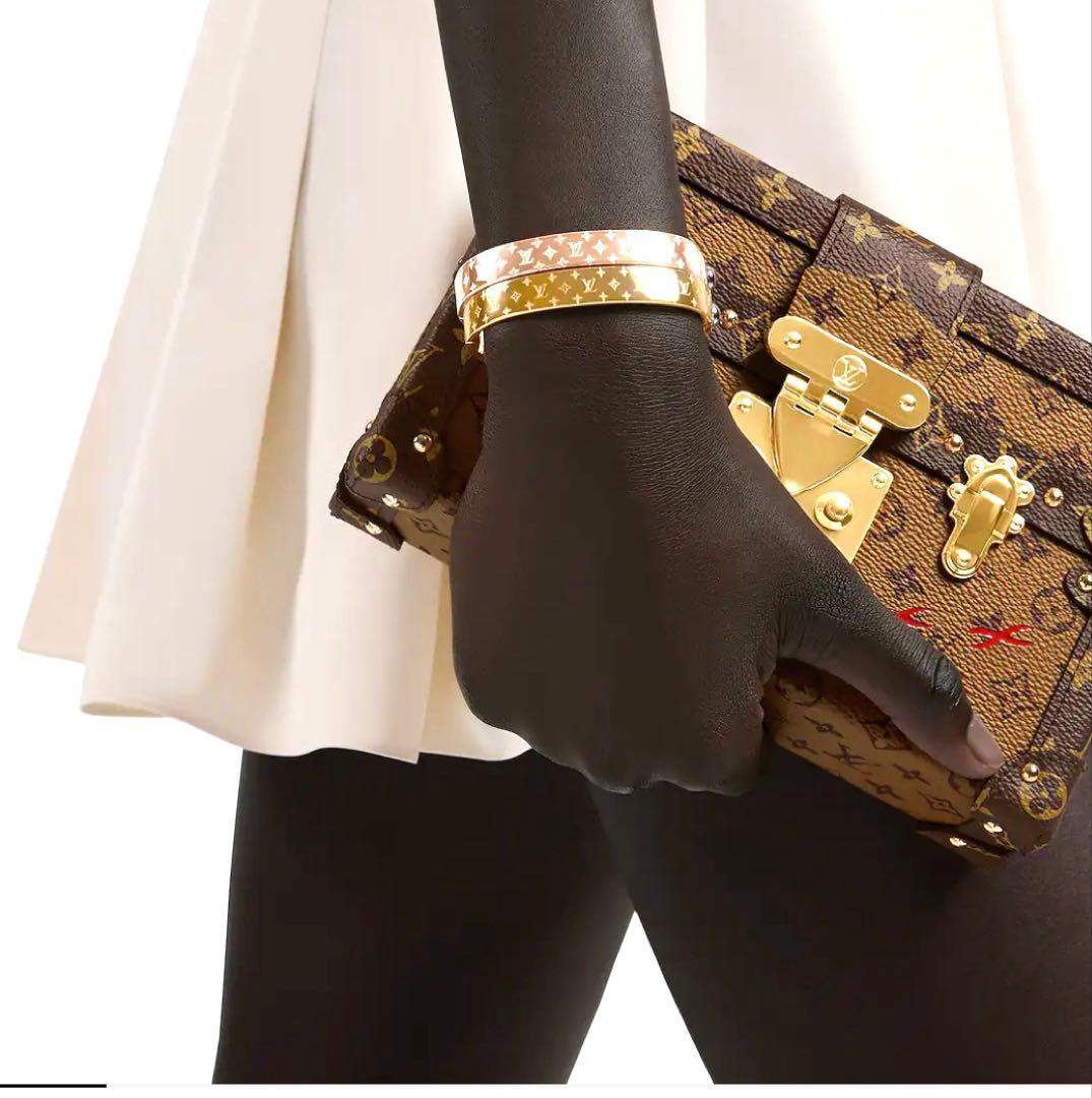 美品☆ルイヴィトン カフナノグラム バングル M00254 ピンクゴールド M