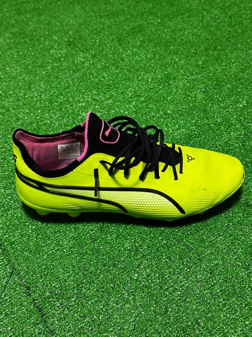 PUMA KING HG/AG サッカースパイク 黄黒 使用感有