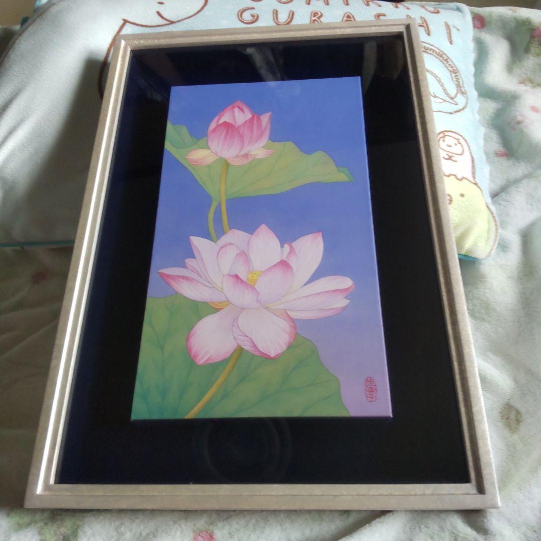 1月セール 日本画 蓮の絵画