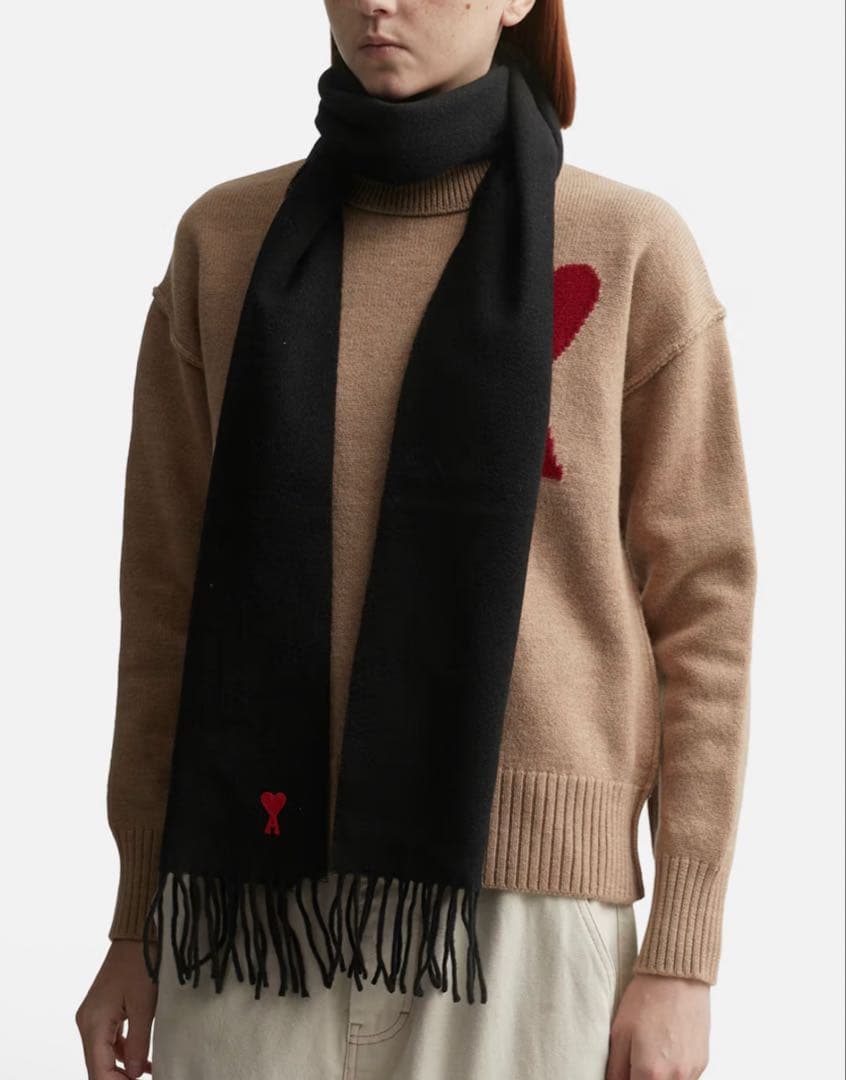 アミパリami paris RED ADC SCARF マフラー