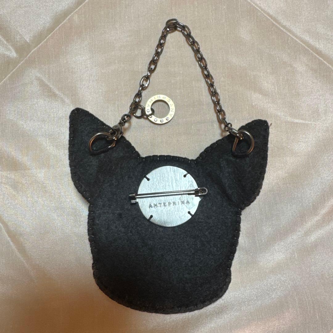 アンテプリマ ルミノーサ フレンチブル バッグチャーム アニマーレ 犬 ブローチ