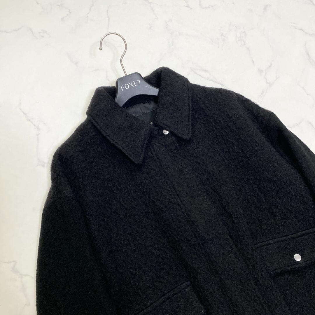 allureville 22AW モヘア混 ショートコート 切替 2 黒