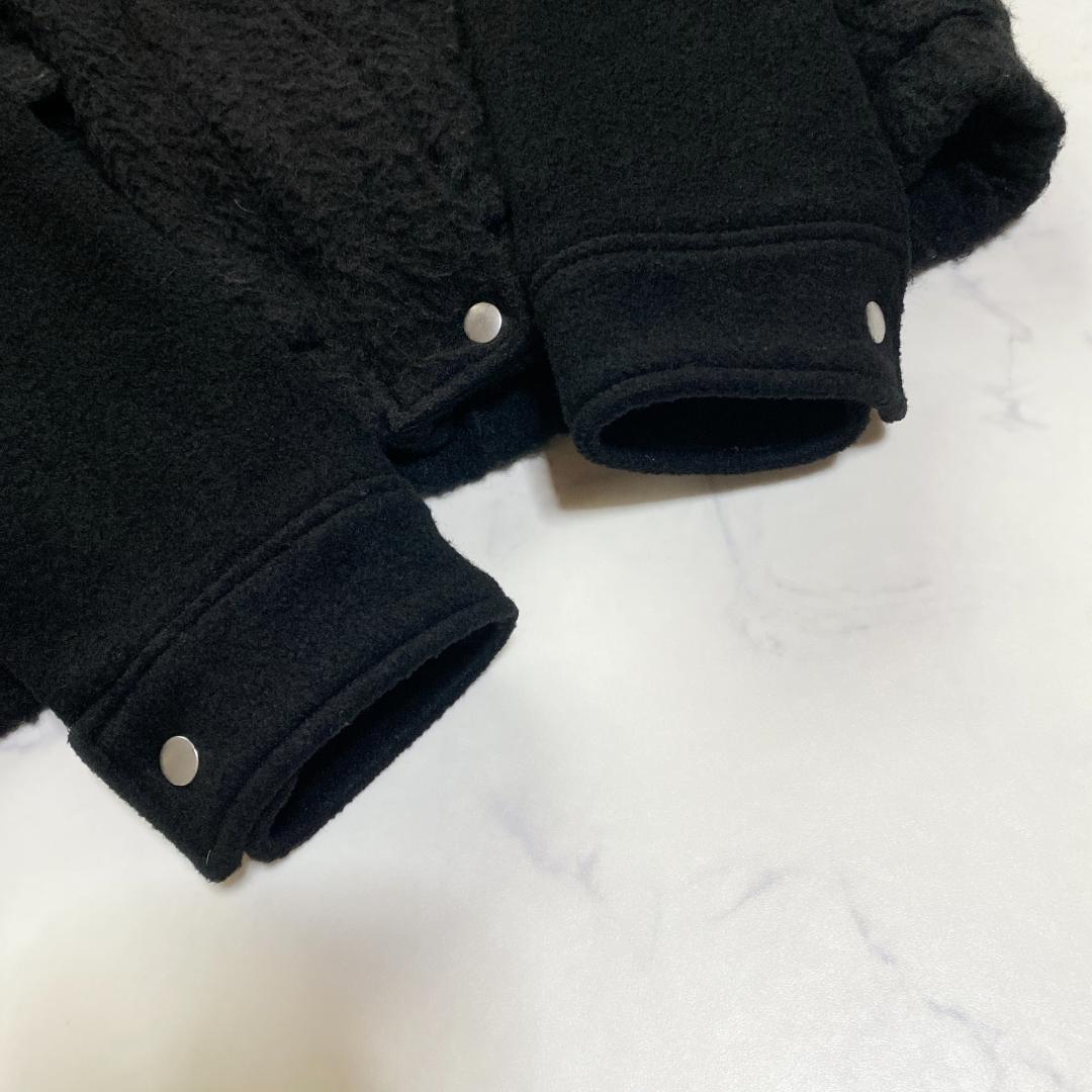 allureville 22AW モヘア混 ショートコート 切替 2 黒