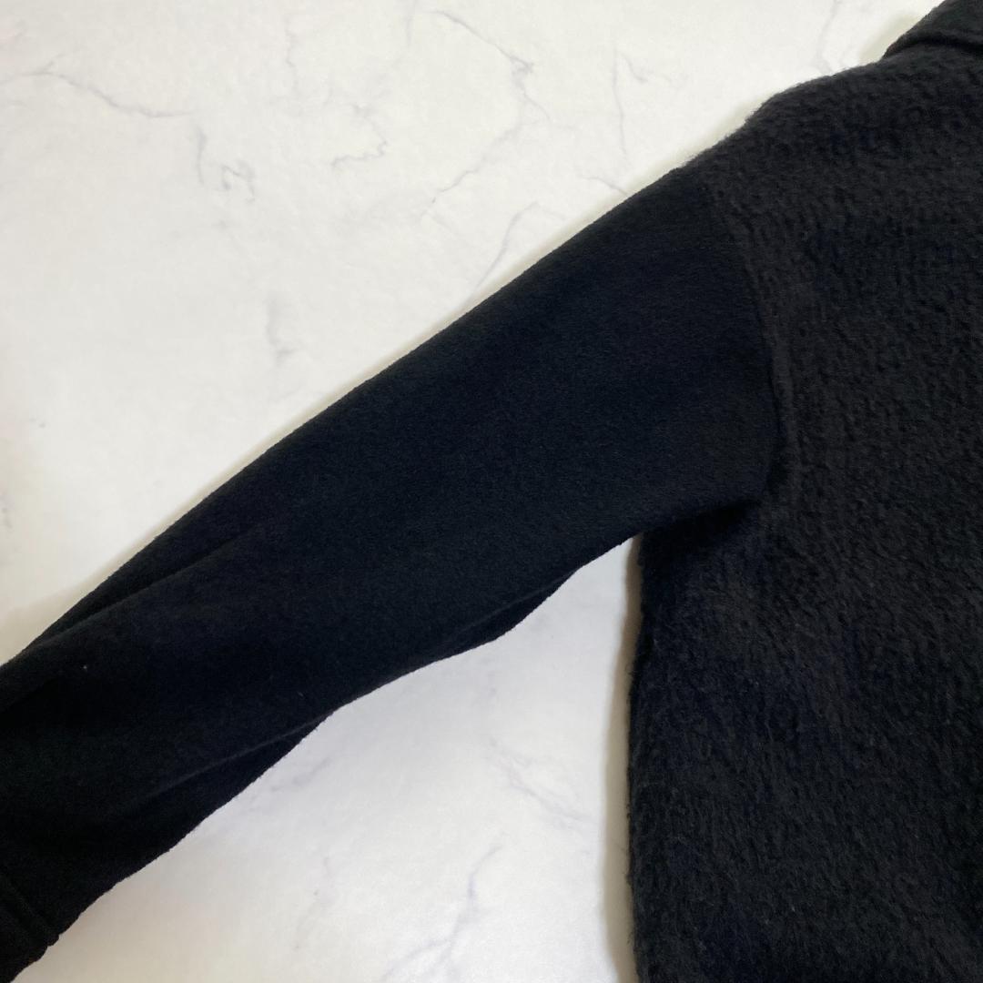 allureville 22AW モヘア混 ショートコート 切替 2 黒