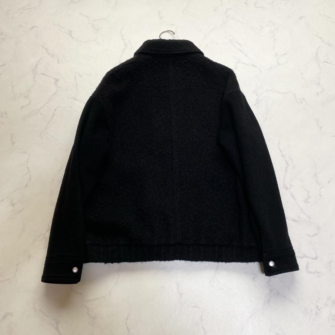 allureville 22AW モヘア混 ショートコート 切替 2 黒