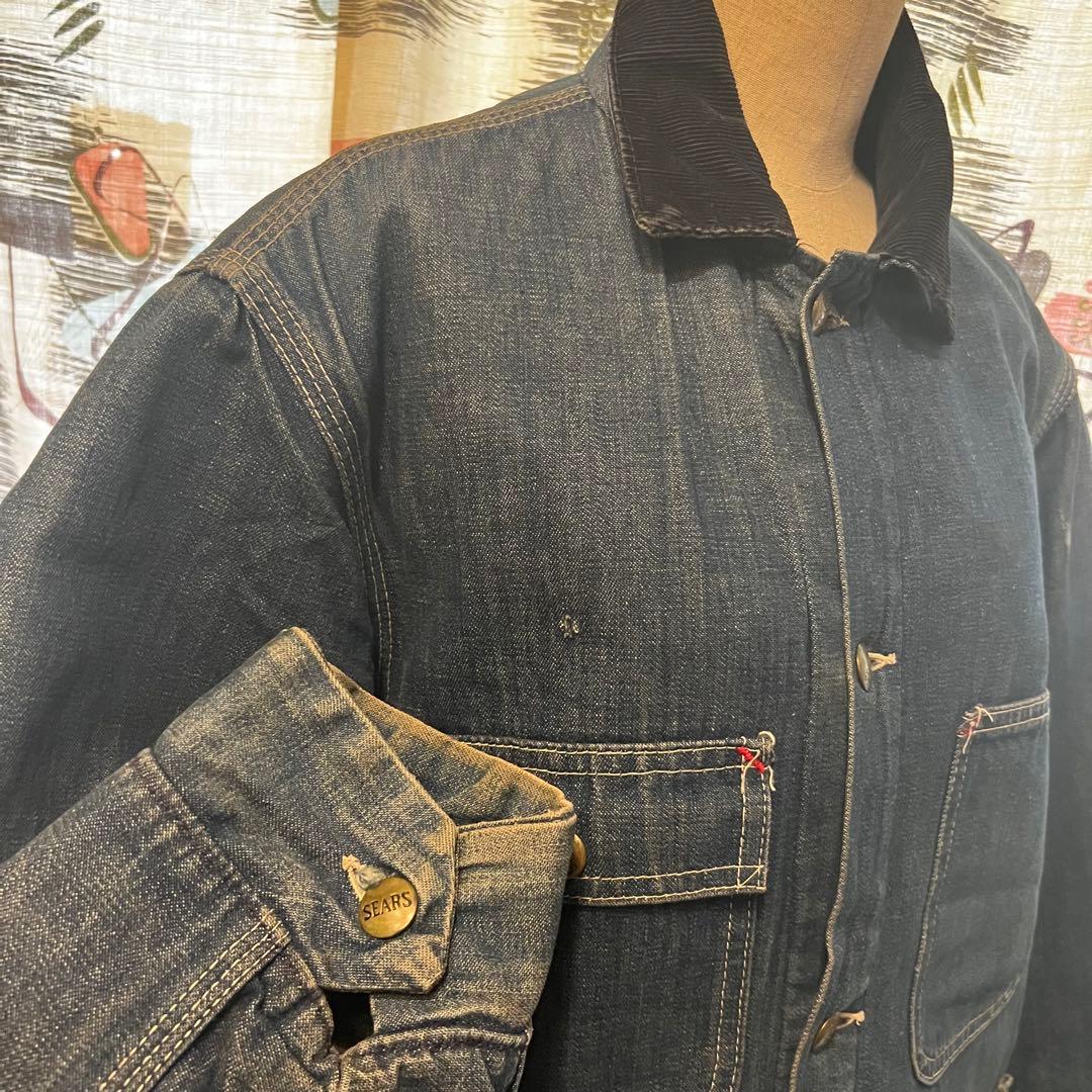 ヒ*ロ様 80sSEARSシアーズ ビンテージ50sデニム カバーオール ジャケ