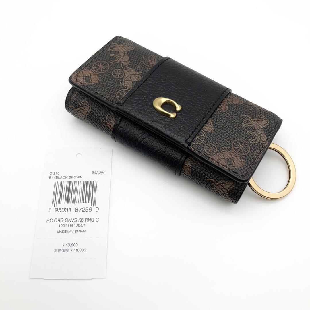 COACH 大人気！！ 6リング キーケース ホース アンド キャリッジ 新品