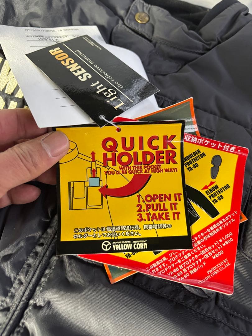 【新品未使用】YELLOW CORN モータージャケット 防風 パッド付き