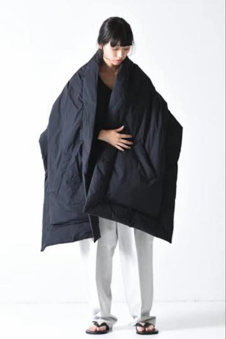 【19AW VOAAOV ビッグダウンストール ブラック】