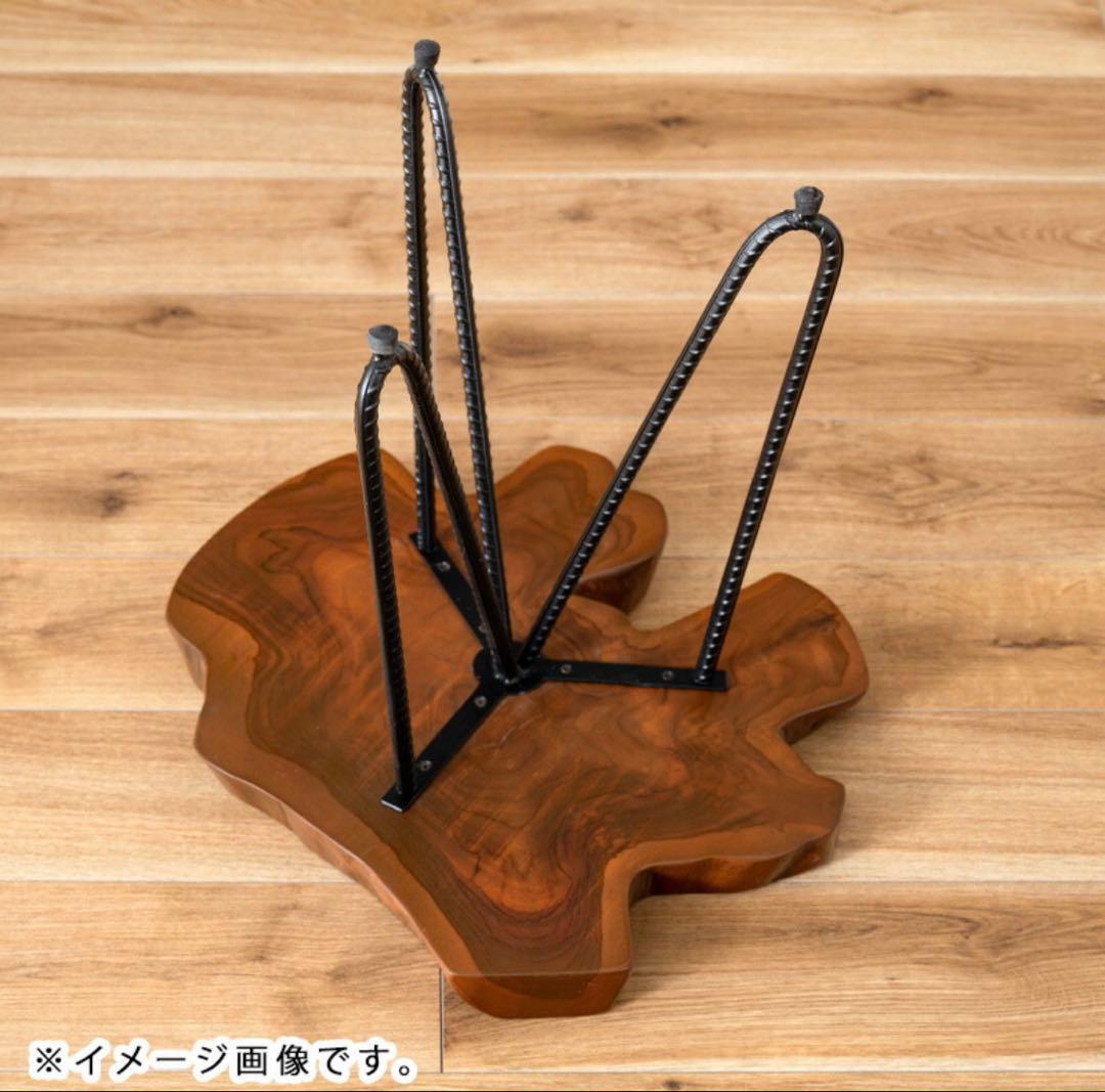 天然木 木製 サイドテーブル ブラウン