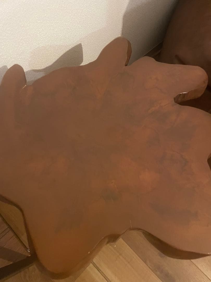 天然木 木製 サイドテーブル ブラウン