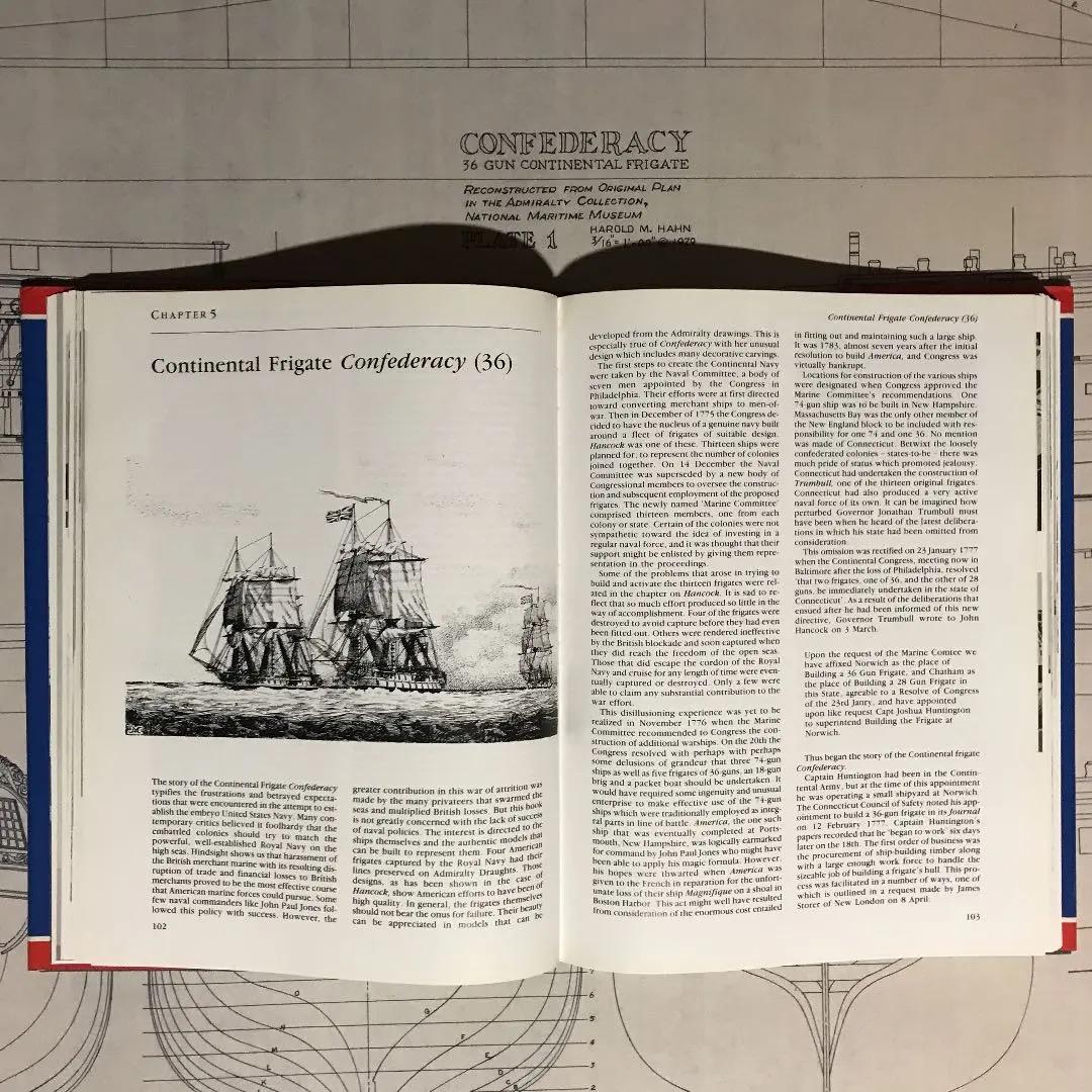 Harold Hahn著：帆船模型参考洋書,CD&Confederacy図面8枚