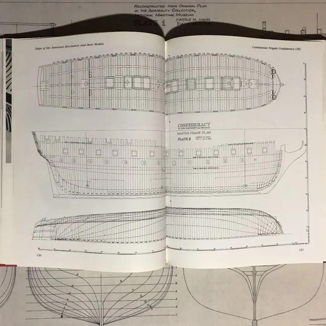 Harold Hahn著：帆船模型参考洋書,CD&Confederacy図面8枚