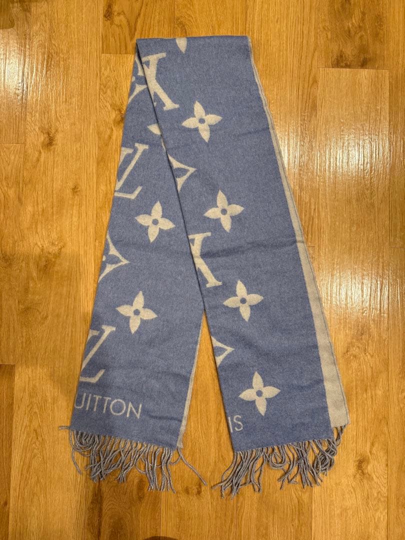 ルイヴィトン マフラー カシミヤ　レイキャビック ライトブルー