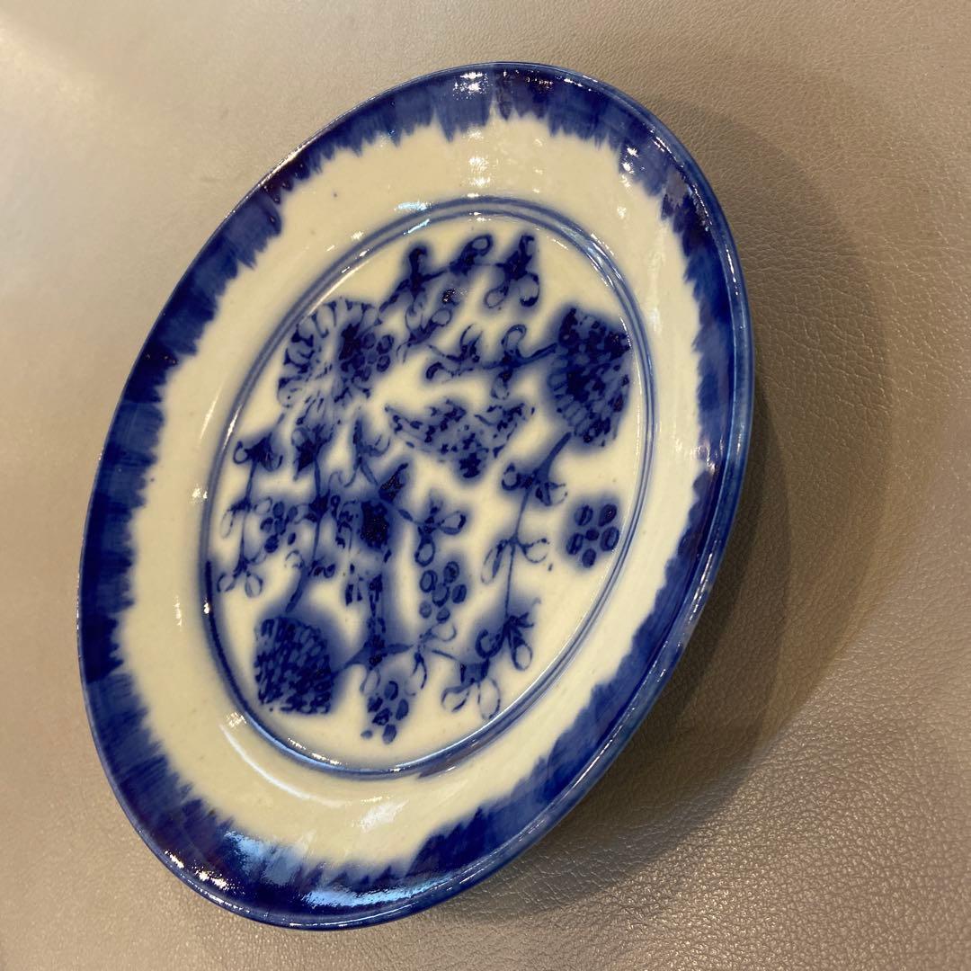 【窯キズ有り】　伊藤聡信　７寸　印判　大皿