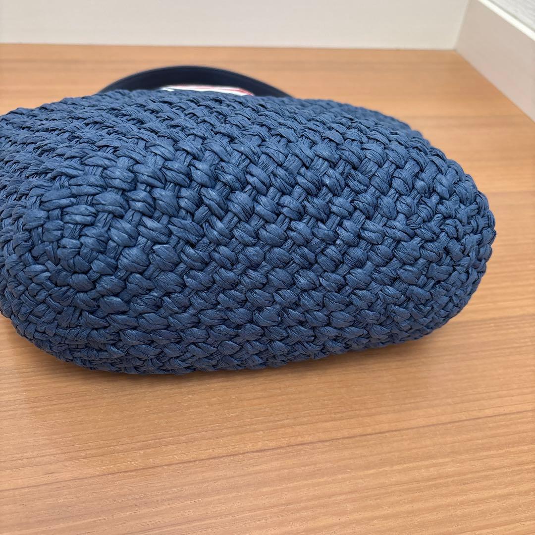 【ちょこさん専用】familiarネイビー編み込みかごバッグ