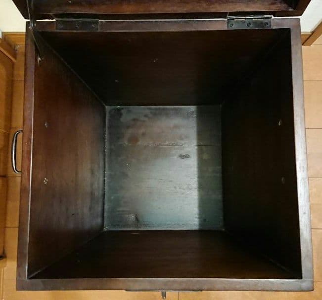 アンティーク雑貨 昭和レトロ 古い 木箱 ゴミ箱 収納箱 ボックス