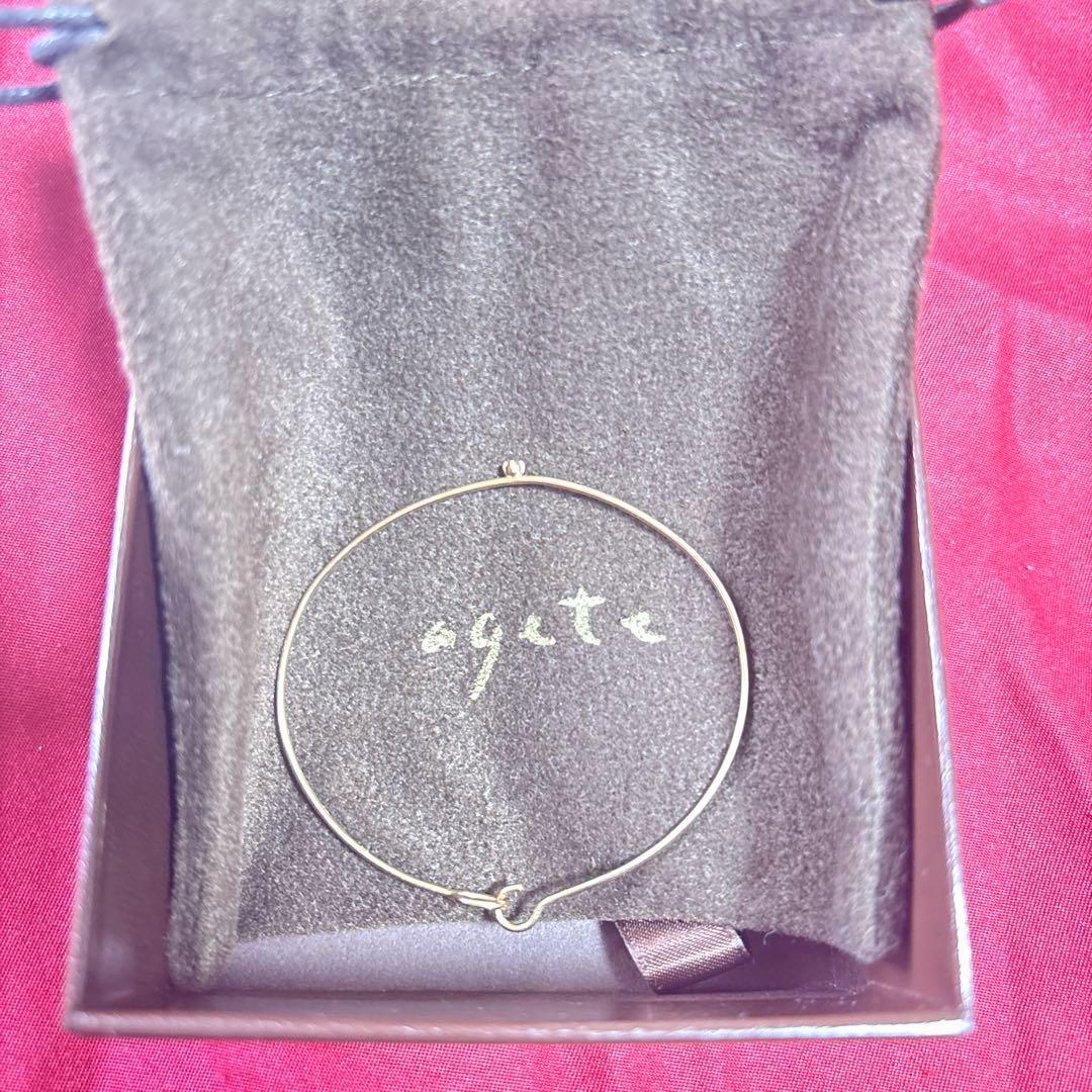 アガット　k10 ダイヤモンド　バングル