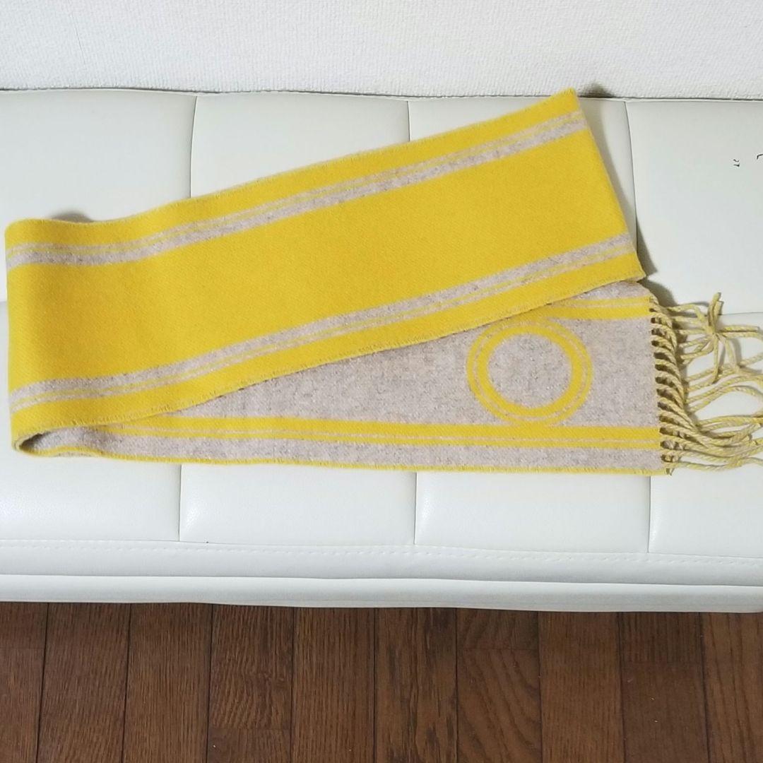 エルメス　カシミアマフラー　バンド・ドゥ・レポ　イエロー系　新品未使用　タグ付き