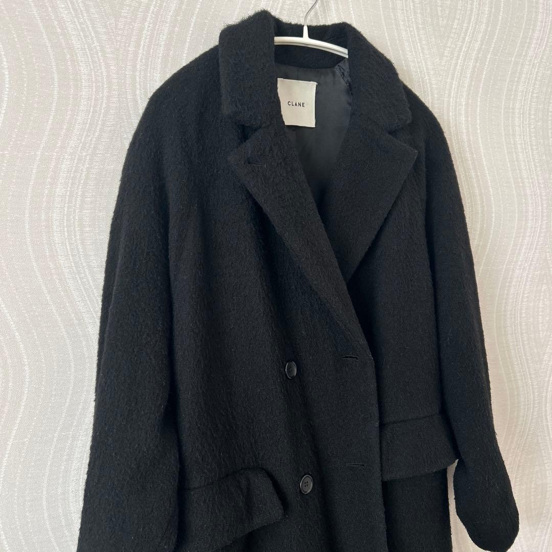 CLANE クラネ✨DOUBLE WOOL LONG COAT 黒　ロングコート
